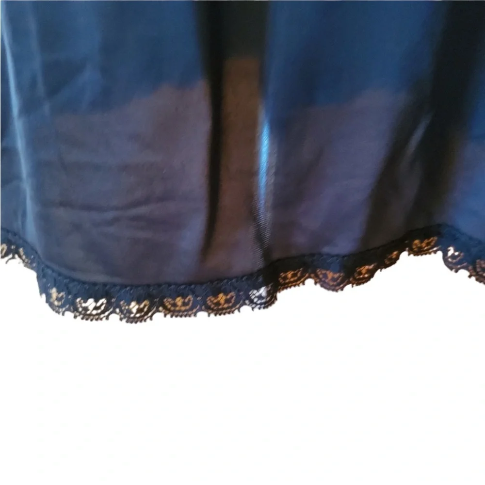 Vintage Shadowline Black Lace Trim‎ Slip/Nightgown - Picture 3 of 6
